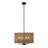 19.68" Hand Woven Bohemian Rattan Pendant Chandelier