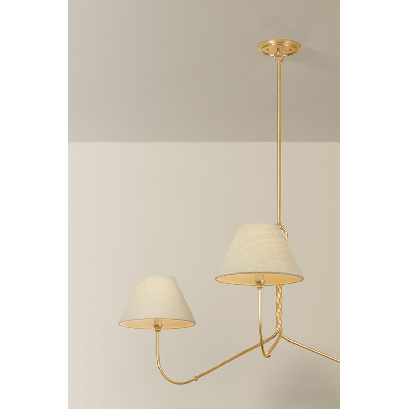 Dekalb Chandelier, 2 Lights, 26.25" H x 10" W x 60" D