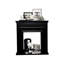 Black Manufactured Wood Freestanding Fireplace-838330662