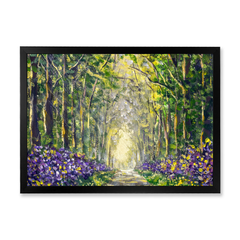 «Path To The Enchanted Forest III», reproduction encadrée sur toile, Cadre noir, H 8 po x l 12 po x P 1 po