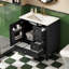 Meuble-lavabo 30 po avec lavabo en céramique - armoire noire 3 tiroirs et rangement élégant de qualité