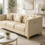 Canapé Chesterfield modulaire 3 places léger avec 2 repose-pieds, similicuir et pieds en métal Light-1704650752-1704650764
