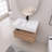 30 " Single Wall-Mounted Bathroom Vanity with Resin Sink, Soft Close Drawer, Float Mounting Design
