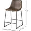 Tabouret de comptoir de style rétro brun de 24 pouces (ensemble de 2)