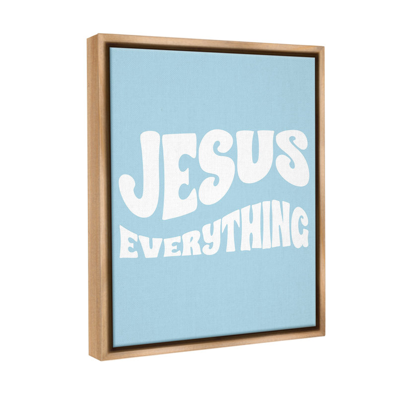 "Jesus Jesus" par Lil 'Rue sur toile, Cadre flottant orme Montalcino, H 21 po x l 17 po