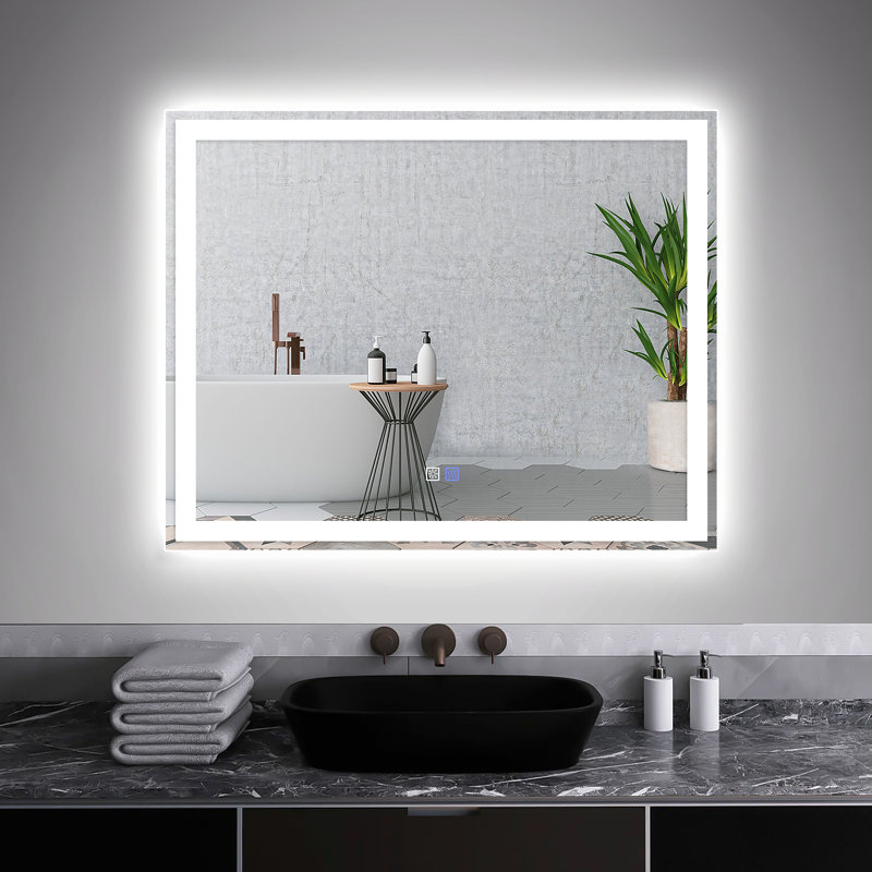 Miroir mural en métal, 32 po x 40 po