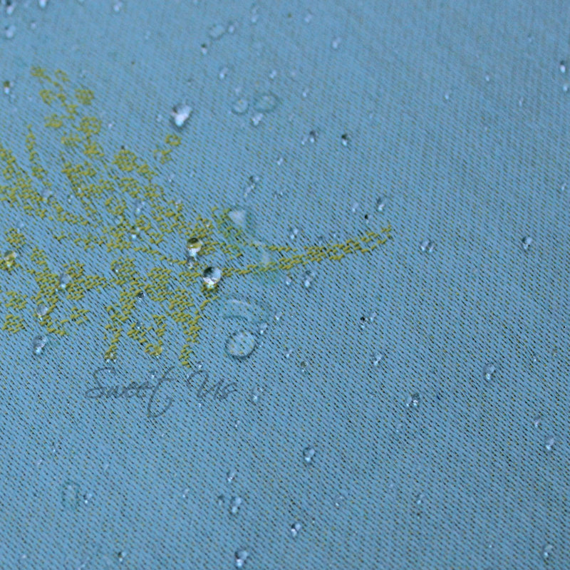 Nappe essuyée résistante aux taches en polytétrafluoroéthylène avec revêtement en jacquard de coton tournesol provençal