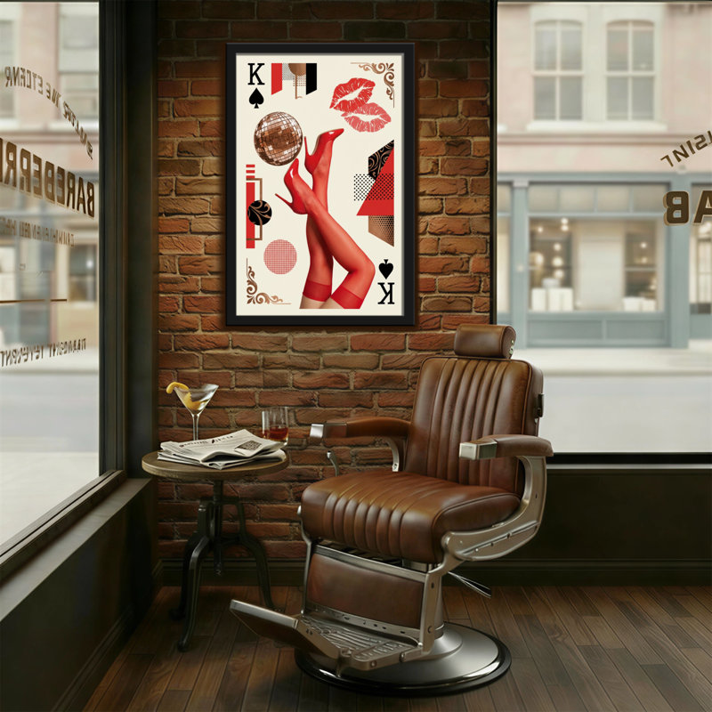 Fashion King Spades - talons rouges, motif disco, H 18 po x l 12 po