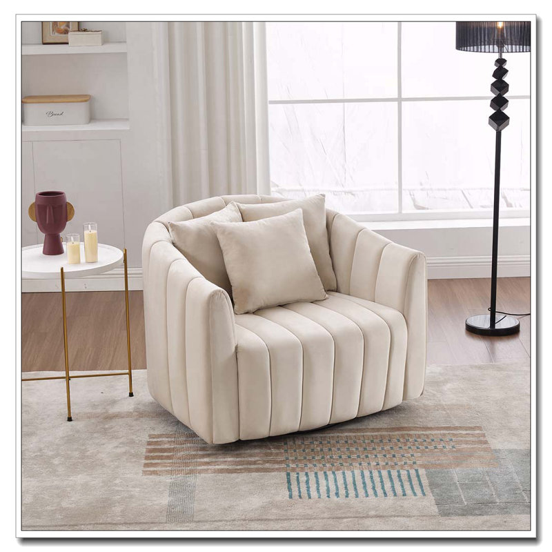 Canapé-lit simple pliable de 40 po avec accoudoirs et dossier, Beige