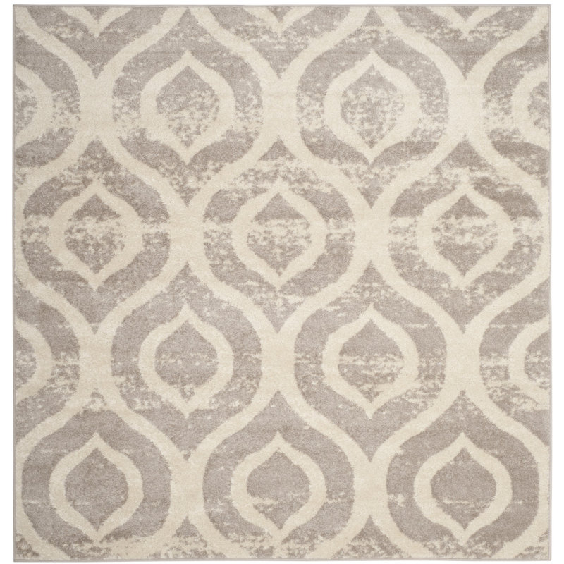 Tapis beige / gris Ardrey, Carré 6 pi 7 po