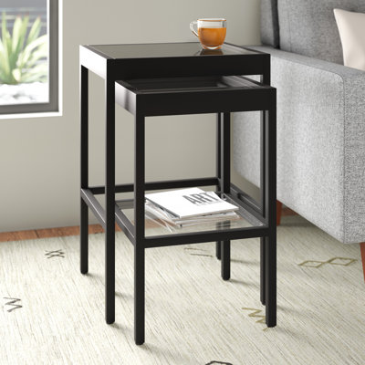 Alexis Glass Top Nesting Tables