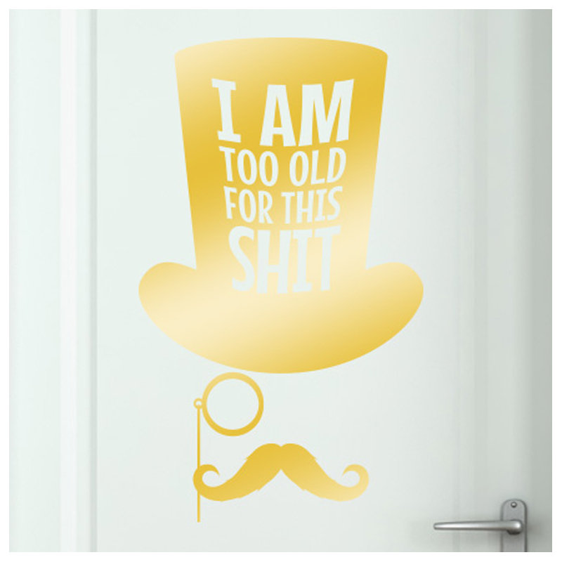 Wall Decal, Shiny Gold