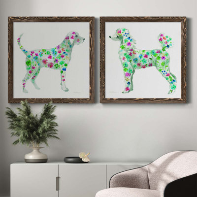 Tapisserie Labrador - ensemble de 2 peintures sur toile encadrées