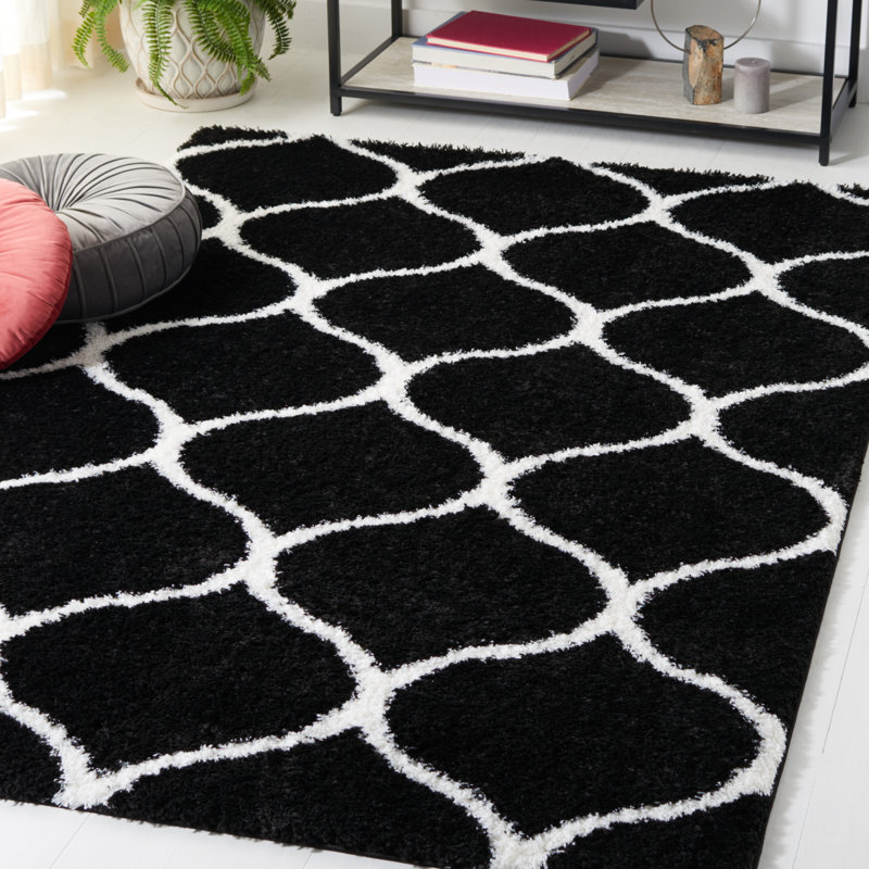 Fiffia Tahoe Shag Performance Geometric Rug, Rectangle 8' x 10'
