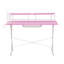 Bureau d'ordinateur avec tablette en carbone, rose