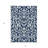 3' X 5' Navy Blue And Ivory Floral Washable Indoor Outdoor Area Rug