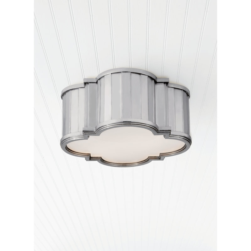 Thomas O'Brien Tilden Small Flush Mount, Polished Nickel