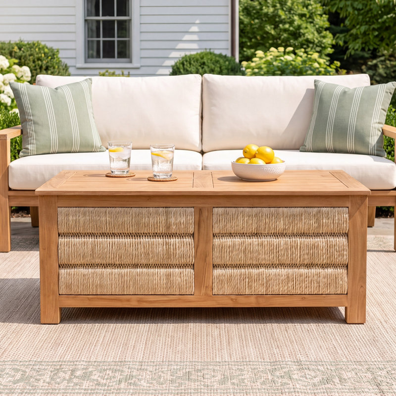 Cotesfield Teak Wood Outdoor Deck Box