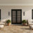 In & Out LED Wall Sconce with Intersecting Rectangular Design, Integrated LED, Dimmable, Wet Rated for Indoor/Outdoor Use-246530723
