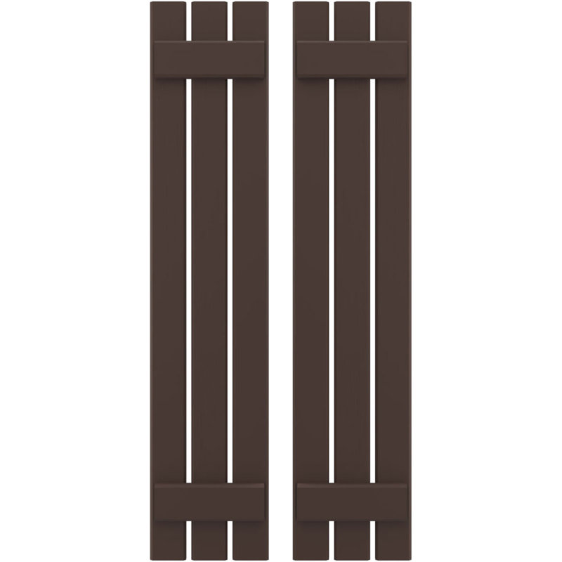 Volets de planche-n-lattes (par paire) Americraft (2 lattes), Brun raisin, 11 1/2", 41"