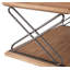Table basse ClickDecor Brooks de 122 cm de large, style moderne du milieu du siècle, table rectangulaire aux lignes épurées avec tablette inférieure et piètement en métal croisé