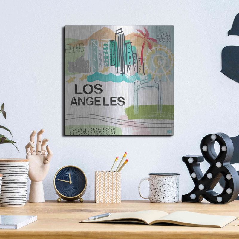 "Los Angeles" par Linda Woods, H 12 po x l 12 po