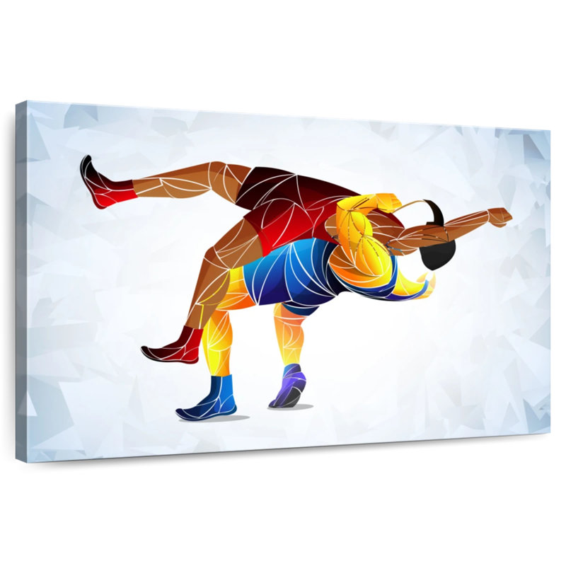 Wrestling Abstract, 34" H x 51" W