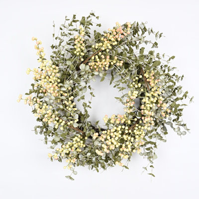 Latunja 24" Handcrafted Eucalyptus No Holiday Wreath
