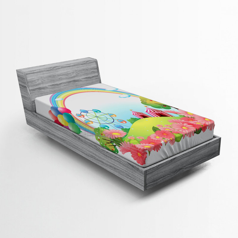 Circus Microfiber Fitted Sheet, Twin Fitted Sheet