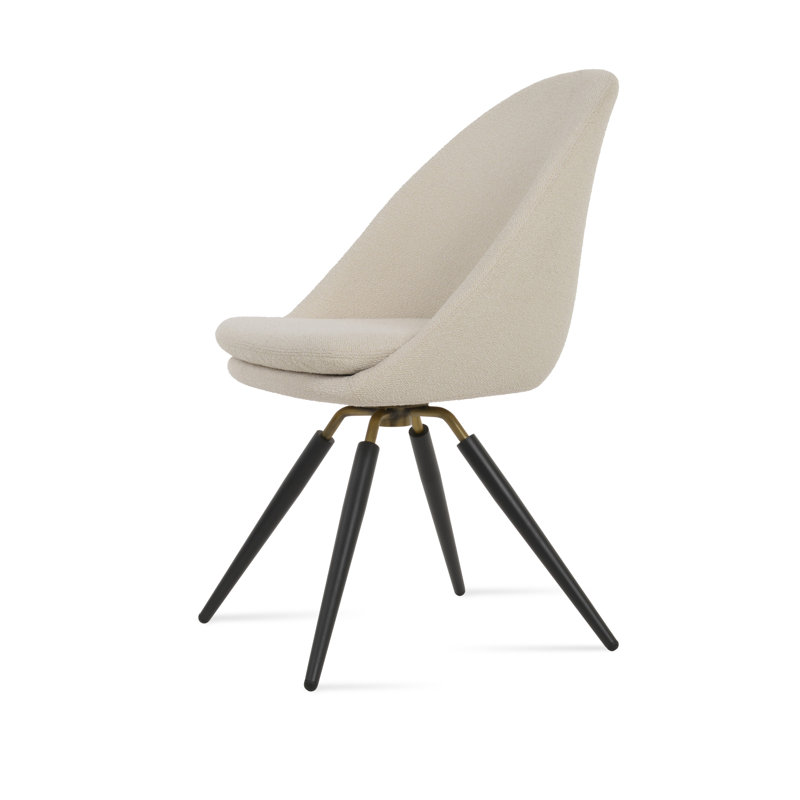 Chaise d'appoint Avanos Carrot, Noir, Beige