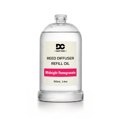 Midnight Pomegranate Reed Diffuser Refill Oil, Home Fragrance for Reed Diffusers