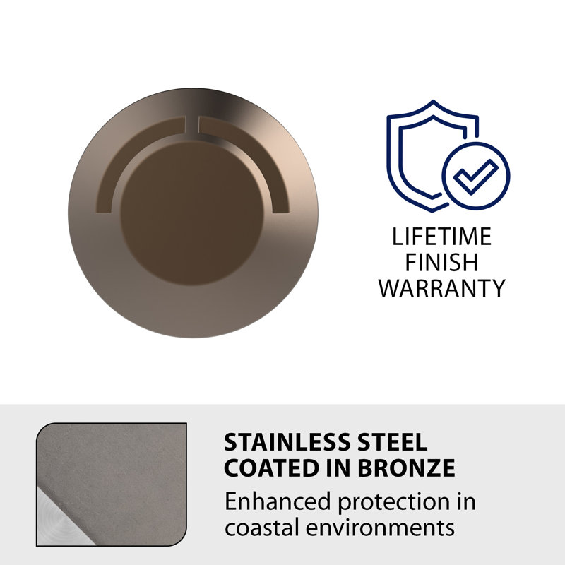Low Voltage Integrated LED Metal Well Light, 2700K, Bronze Stainless Steel