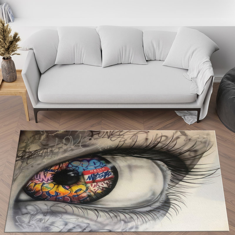 Floral Bloom Printed Rug with Soft Non-Woven Material Perfect for Adding a Touch of Elegance to Any Room in Your Home