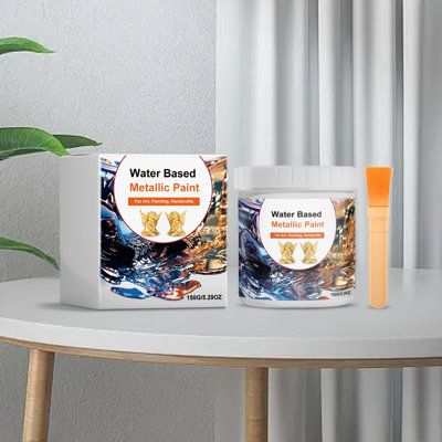 Gold leaf lacquer Water  Gold Foil Paint  Gold Metallic Paint  Furniture  And Color Change Paint   Gold Textured Decorative Paint 150ml