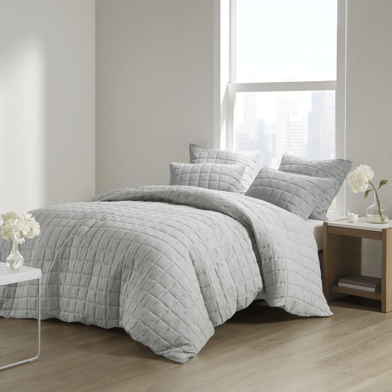 Cocoon Quilted Euro Sham, Gray
