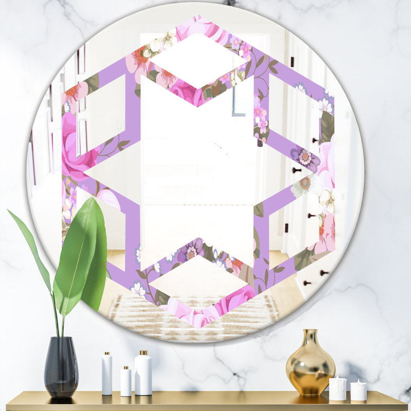 Miroir mural Hexagon Star Luxury Drops II, H 23,6 po x l 23,6 po, Hexagon Star Luxury Drops