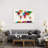 World Map Paint Drops III by Michael Tompsett - Painting on Canvas-42158367-56675564