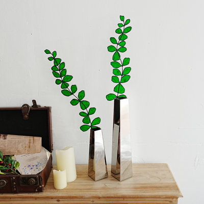 Ensemble de 2 vases en acier inoxydable