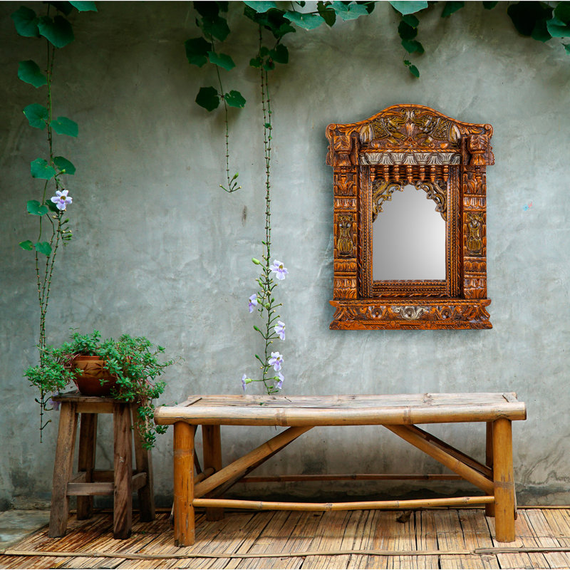 Arnon Wood Flat Wall Mirror