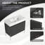 Meuble-lavabo autoportant avec lavabo en résine, armoire de rangement avec portes à fermeture douce-58875560
