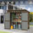 Outdoor Storage Shed 6X4 FT, Metal Tool Sheds Storage House With Lockable Double Door, Large Bike Shed Waterproof For Garden, Backyard, Lawn-123375567-123375569