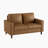 Ussery 54" Modern Loveseat with Faux Leather, Pocket Coils, Faux Wood Feet-108577708