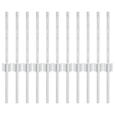 Fence Posts 11 Pcs U-Channel Steel