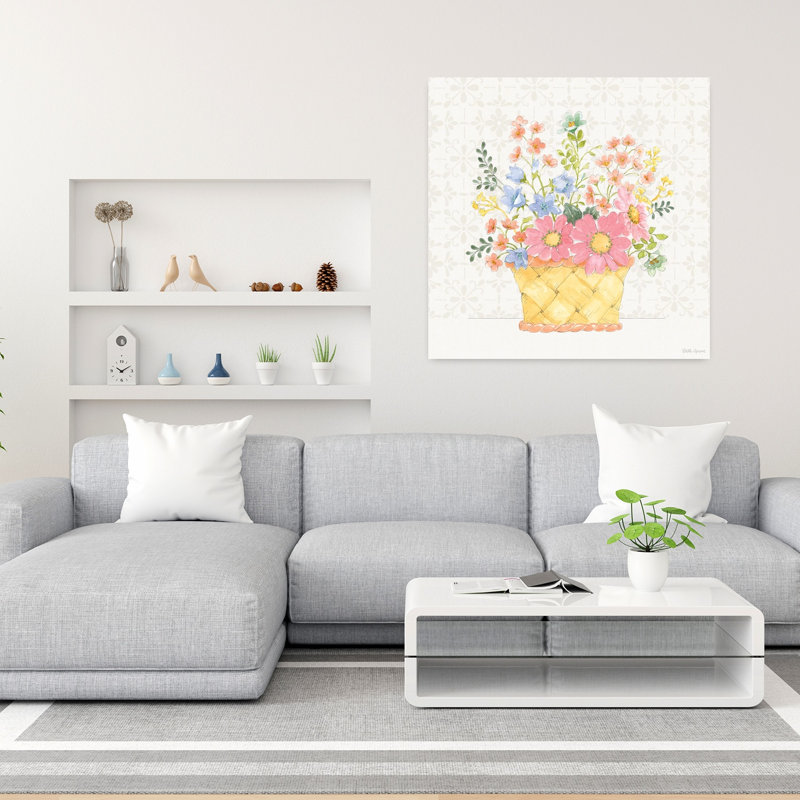 Art contemporain Art floral contemporain, H 36 po x l 36 po