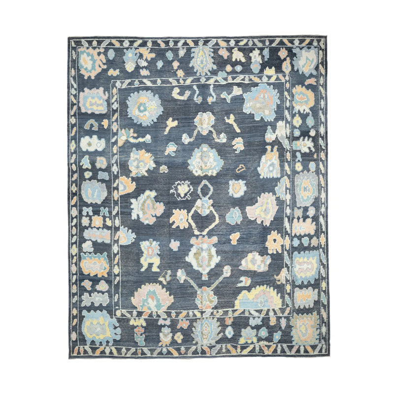 Grand tapis en laine tissé à la main Jean Uşak