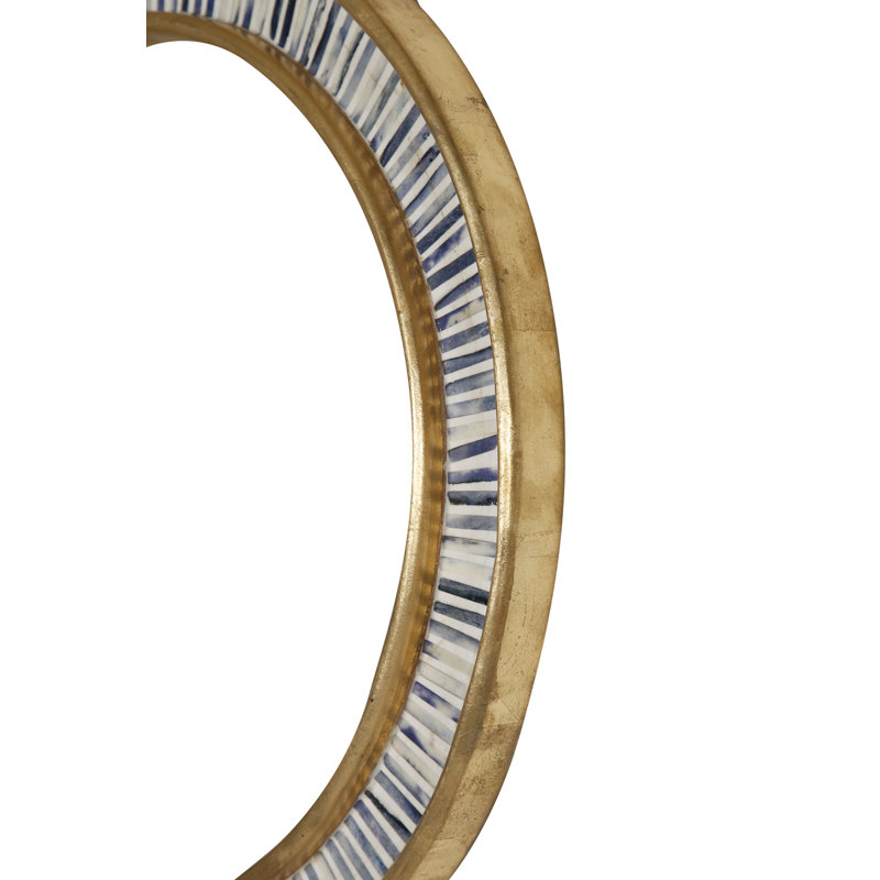 Miroir mural rond en bois massif Viren