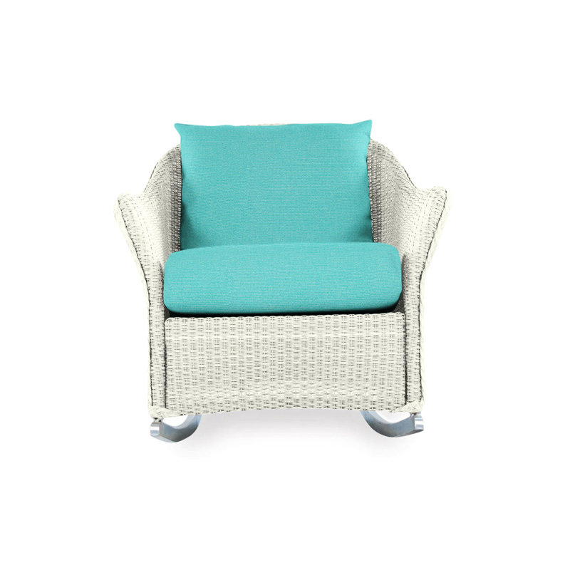 Weekend Retreat Outdoor Rocker Chair, Demo Oatmeal, Ivory
