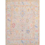 Hand Knotted Wool Oriental Area Rug in Light Blue