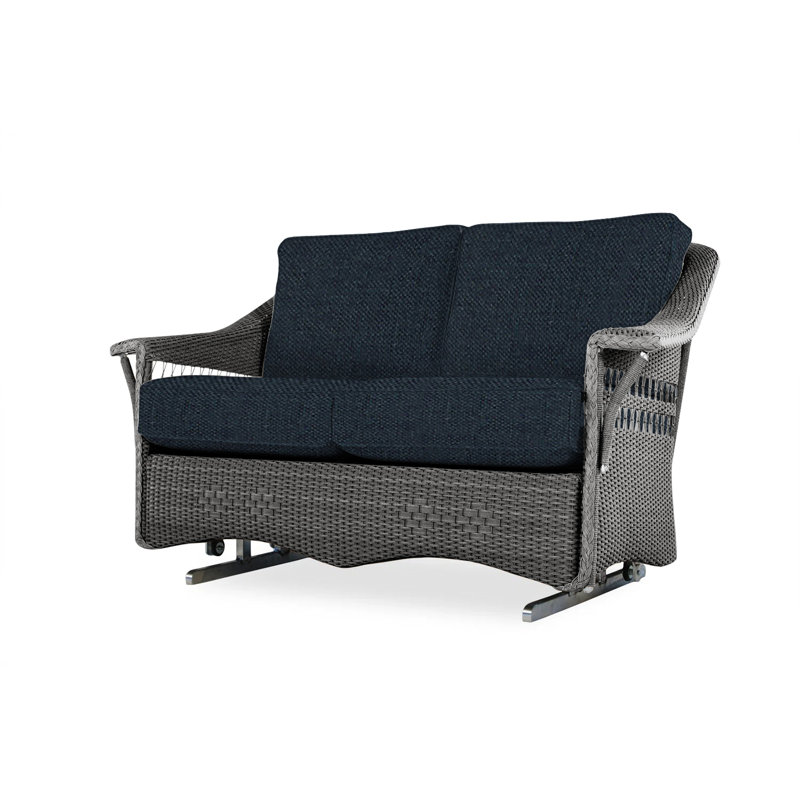 Nantucket Outdoor 2 - Seat Loveseat, Sandberg Navy, Matte White