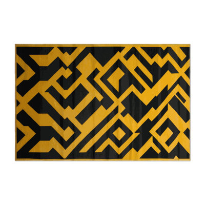 Tapis brun intérieur et extérieur Trellis